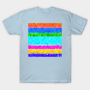 Sparkle and glitter Rainbow Stripes T-Shirt